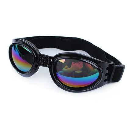 Stylish UV Protection Dog Shades - Adjustable Head Strap, Scratch-Resistant Lenses, Safe and Fashionable Eye Care for Pets