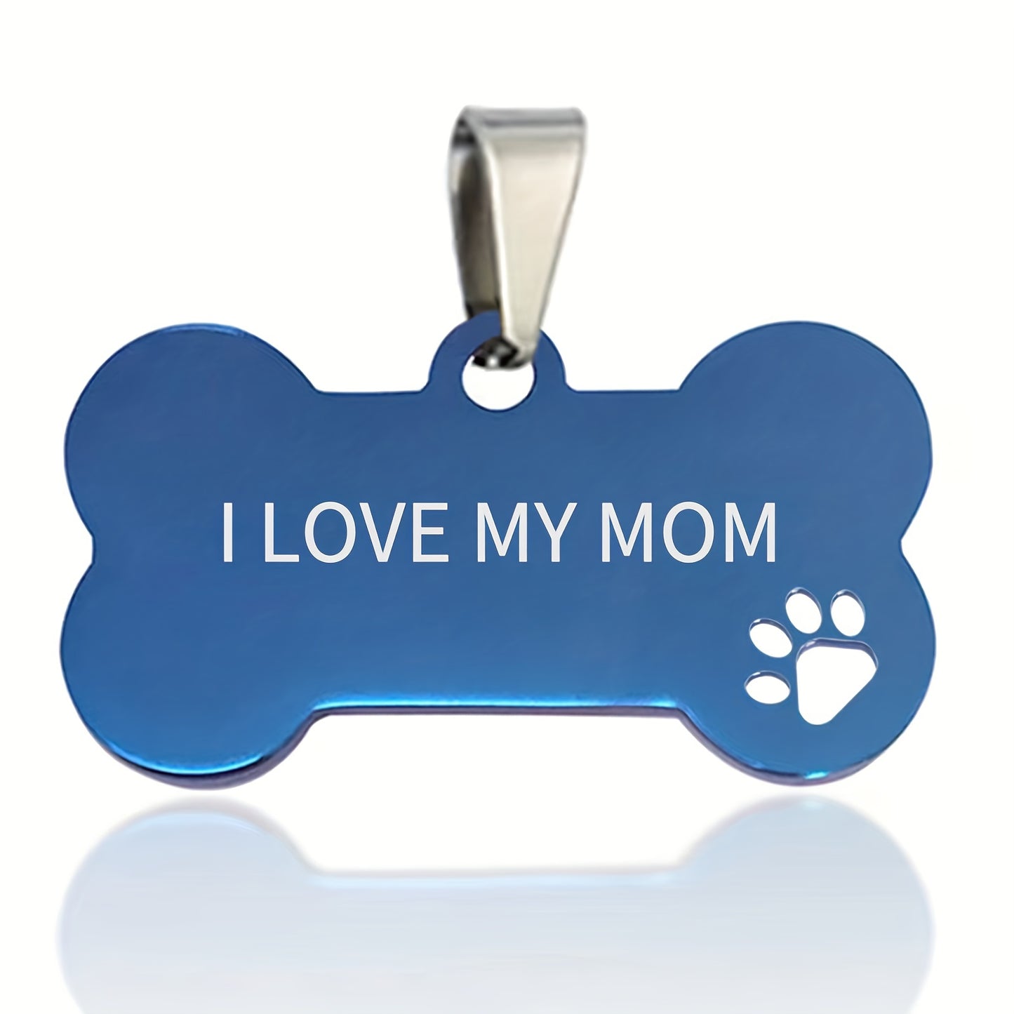 Customized Pet Tag Blue Stainless Steel Custom Dog Tag