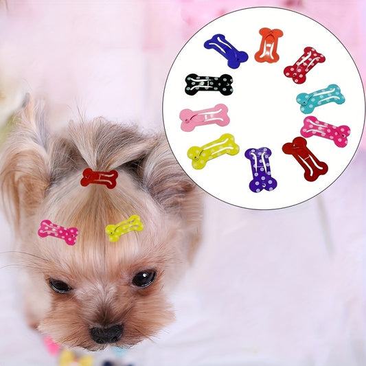 10-Pack of Adorable Pet Hair Clips - Perfect for Grooming Your Puppy or Kitten!.