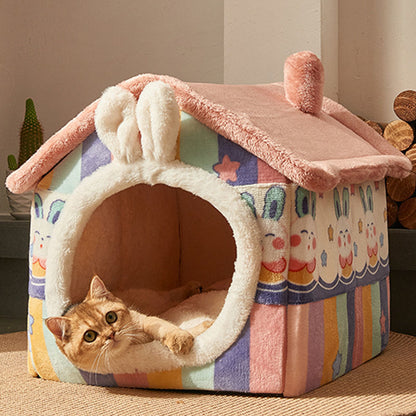 Cozy Winter Dog Kennel House - Soft, Detachable, Washable